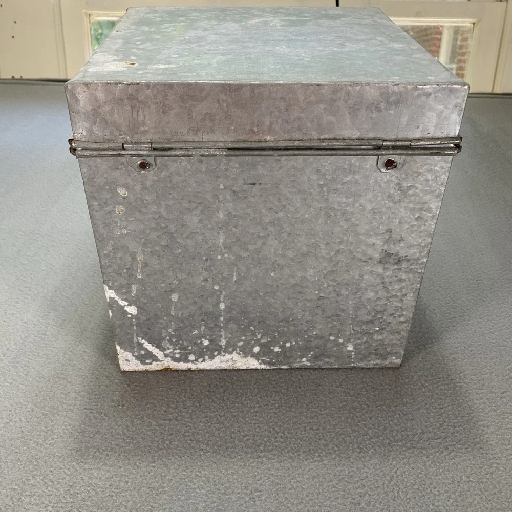 Metal Tin Galvalume Storage Box Bloomingdale's 8.5 x 8.5 x 8.5 Hasp Lock